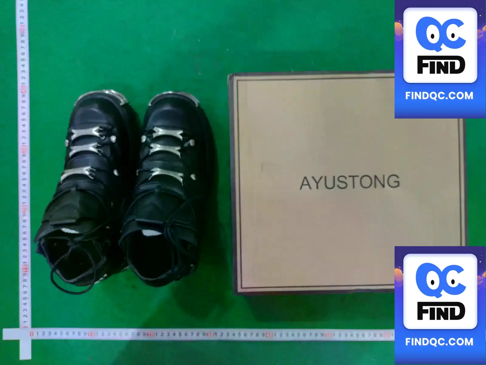 AYUSTONG Women's Black Leather High-Top Shoes