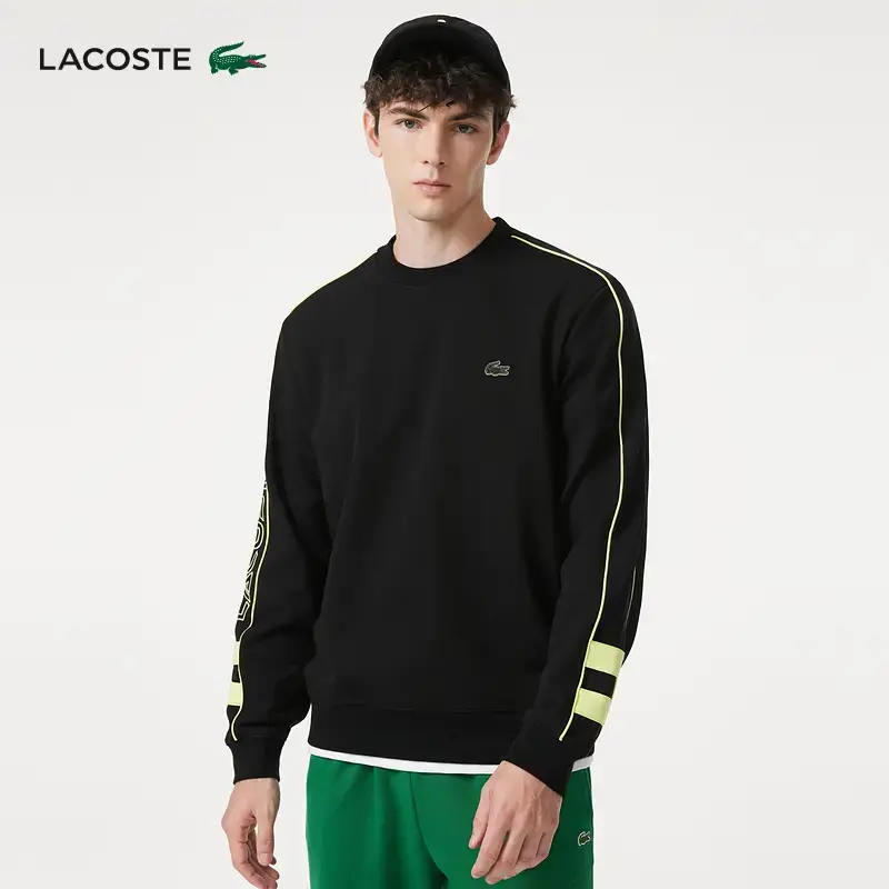 Lacoste Lacoste Men's Clothing Autumn and Winter Fashion All-Matching Loose Plaid Crew Neck Pullover Sweatshirt | Sh1435
