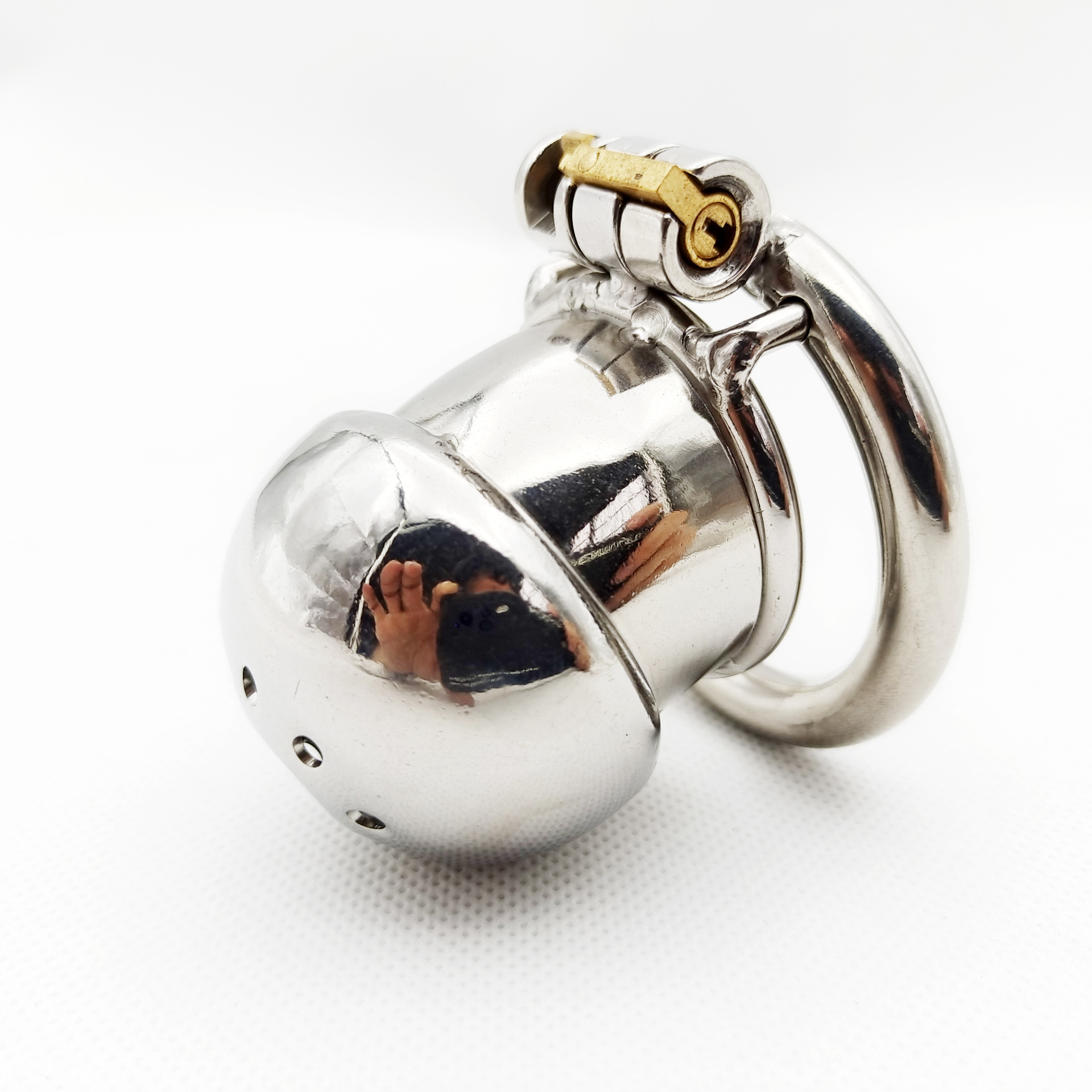 Pot cover type chastity lock stainless steel chastity lock small chastity abstinence alternative appliance task props wholesale