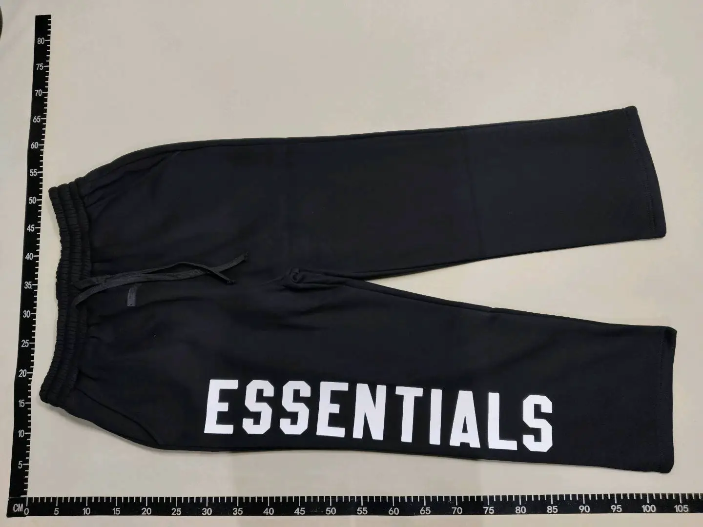 FOG Double Line ESSENTIALS Meichao High Street Autumn/Winter Letter Printing with Velvet Loose Casual Straight Pants for Men