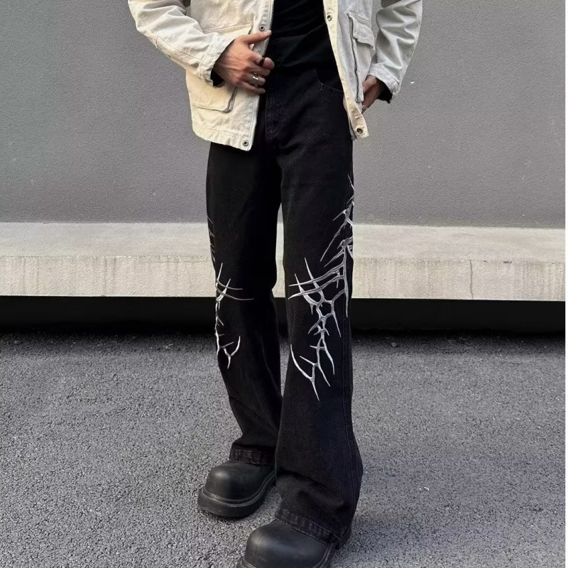 Japanese Style Simple Artistic Jeans Harajuku Fashion Elegant Popular Trend New Ins Lazy All-Match