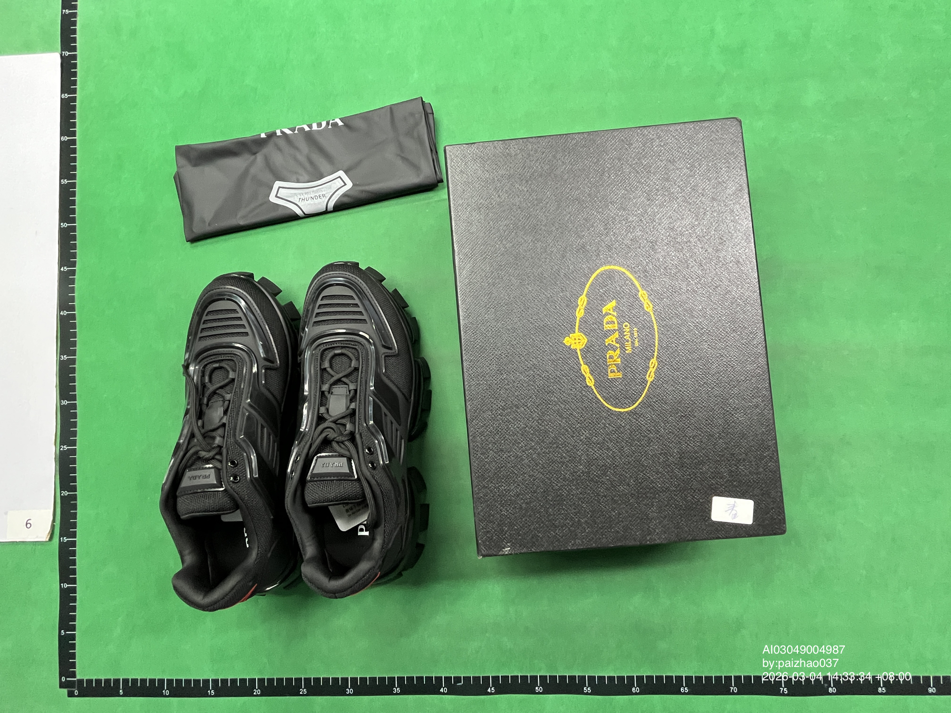 Prada SRazzolato Black Sneakers QC