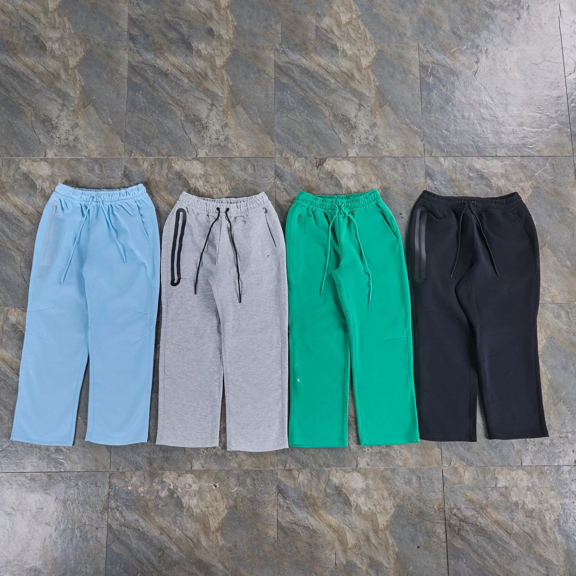 2024 new knitted casual sports trousers straight pants loose loose loose pants sports casual pants men
