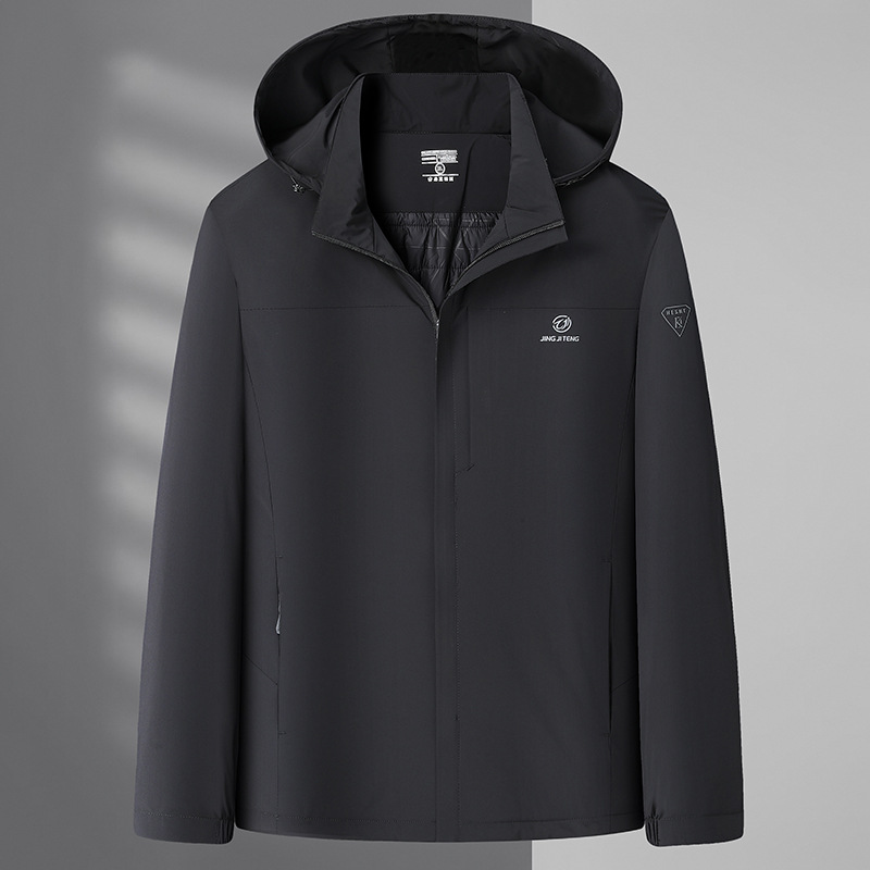 Fat brother 2024 winter new men's plus fat plus size sports leisure stand collar hooded cotton coat