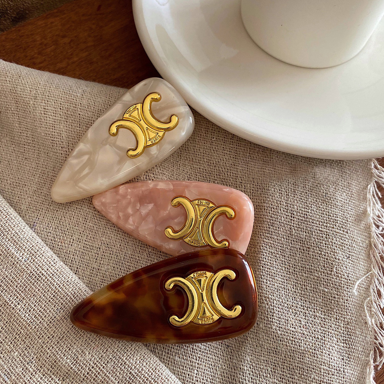 French Vintage Alloy Acetic Acid Duckbill Clip Korean ins Cute High-end Sweet Side Clip Side Clip Broken Hairpin