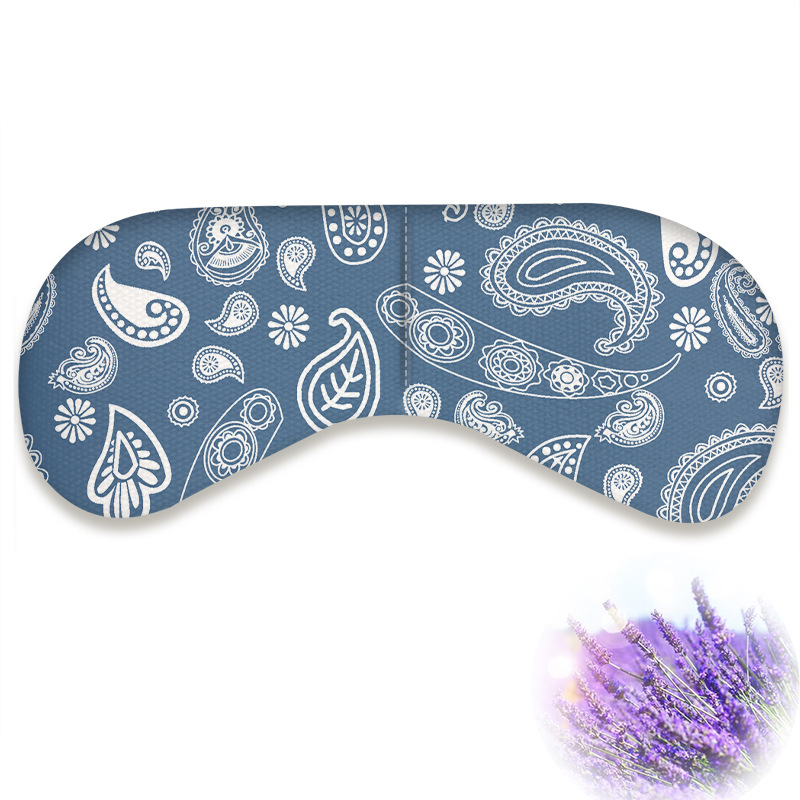 Yoga Eye Pillow Microwave Heating Lavender Filled Flaxseed Hot Compress Bag Cotton Linen Printing Hot Compress Sleeping Eye Mask