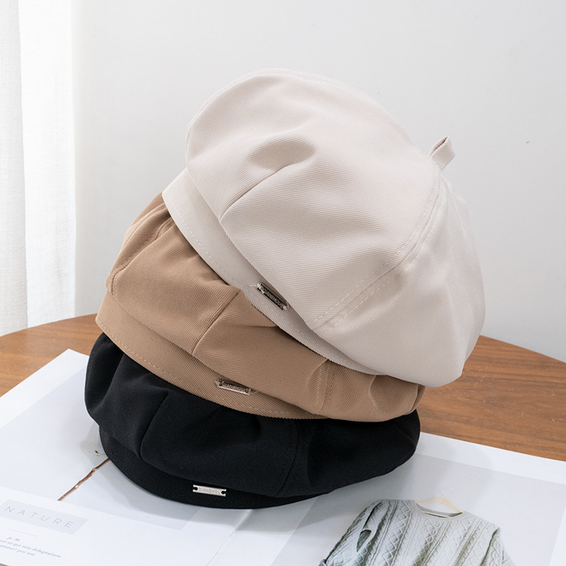 Zhao Rusi Same Style Beret Women's Autumn/Winter/Japanese Style Thin Bud Hat for Showcasing Face Small ins Internet Celebrity Painter Hat