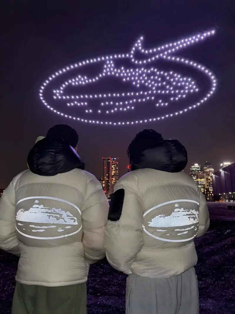 American street hip-hop 3M reflective print personality meandering bright hooded down jacket men's trendy winter thick warm jacket