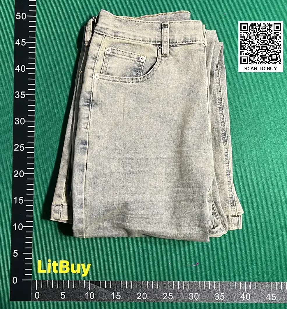 Ro Style Dressed Blue Washed Horn Wide Legs Slim-looking Stacking and Mopping Crumpled Cat Whiskers Bolan Jeans for Men and Women