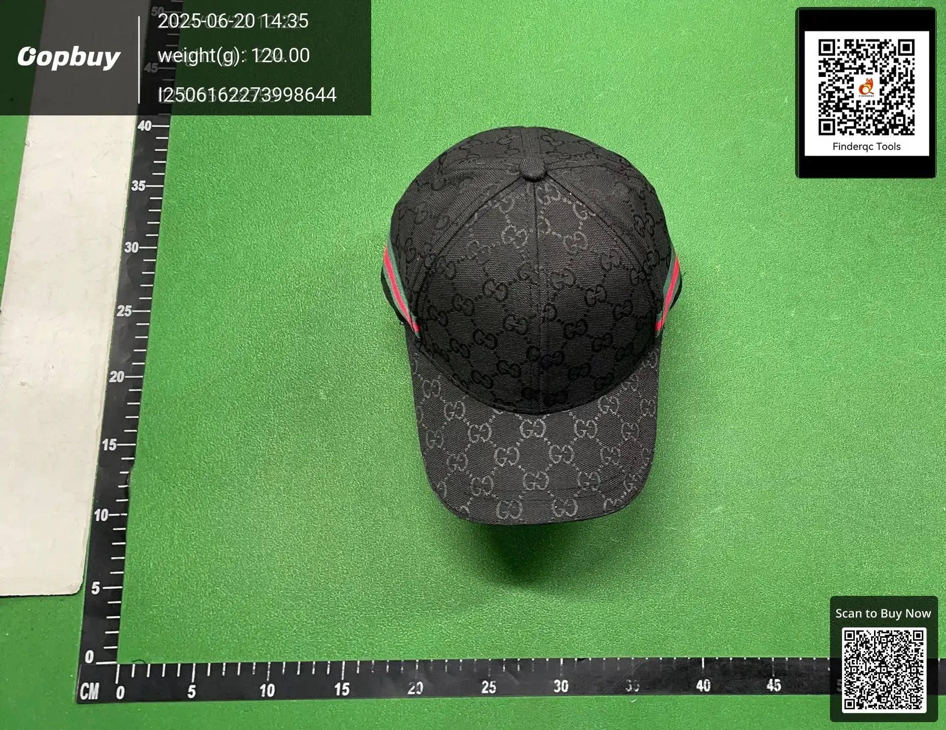Gucci GG Monogram Baseball Cap Black
