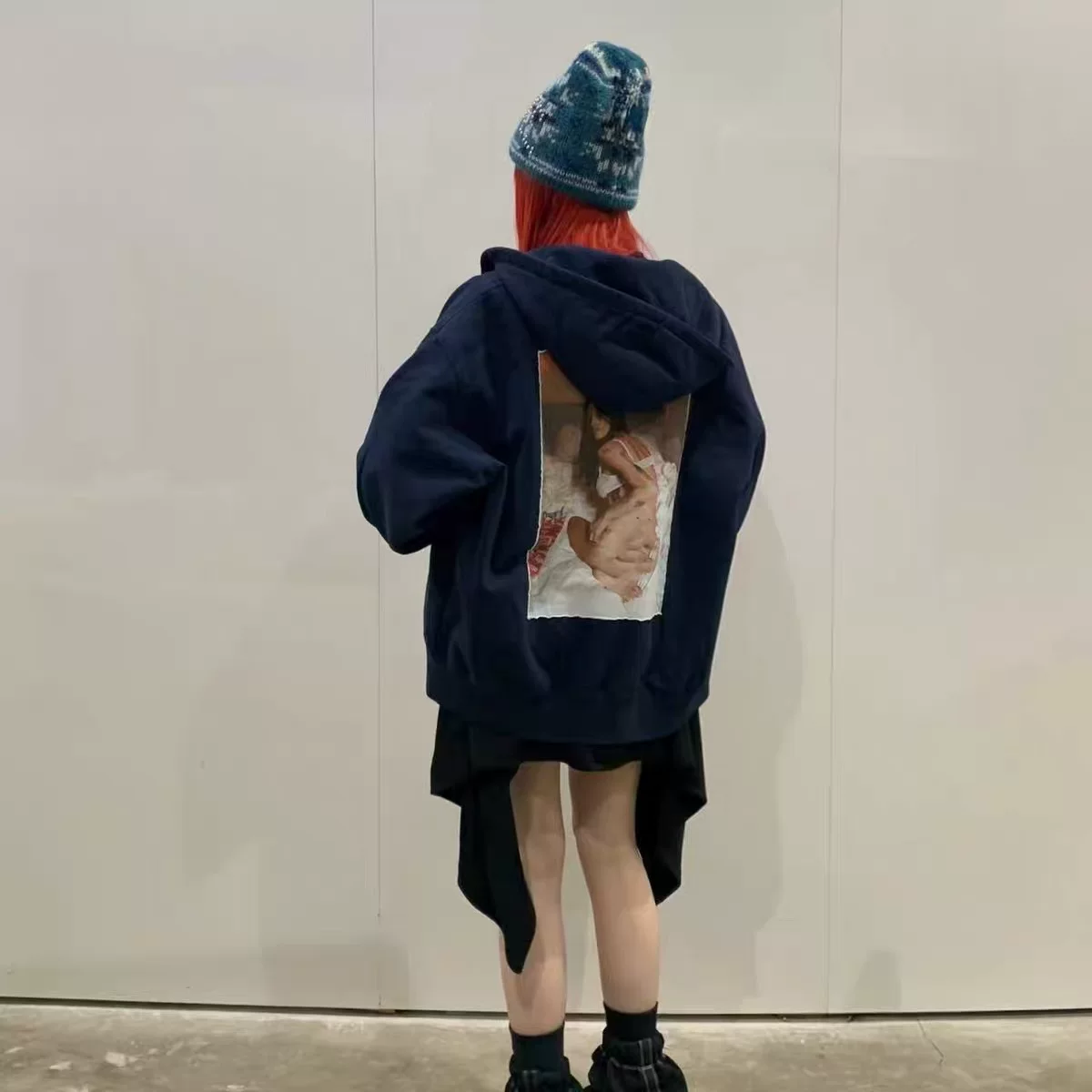 原创设计Larry Clark  Hooded艺术家贴布刺绣拉链连帽卫衣男女