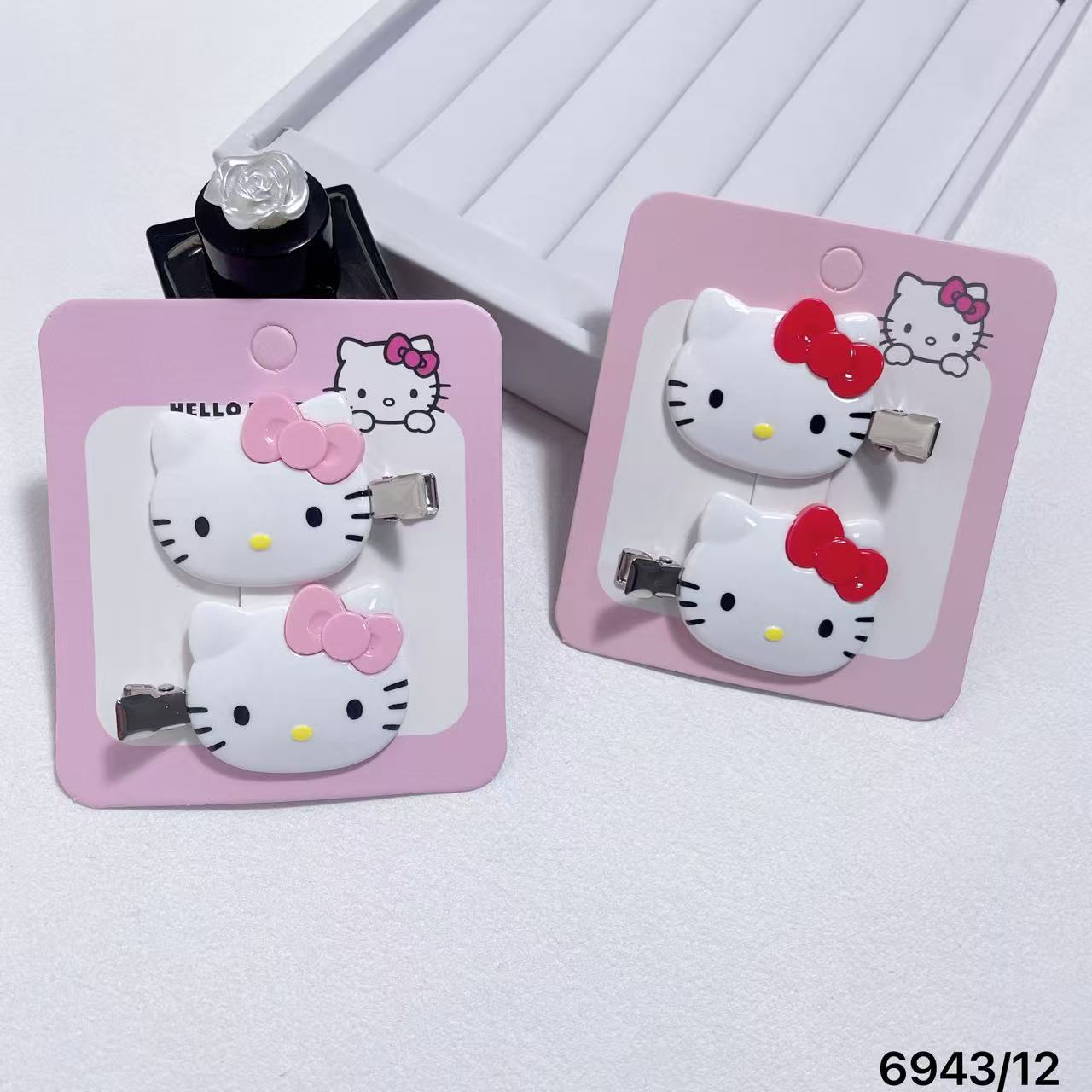 Authentic Licensed Hello Kitty Cute Cartoon Sweet Style Seamless Hair Clip Bangs Clip 6943