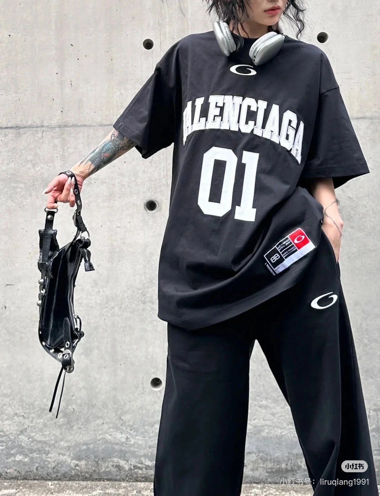 【好货】B@lenciaga巴黎S家01号曼联限定款短袖T恤