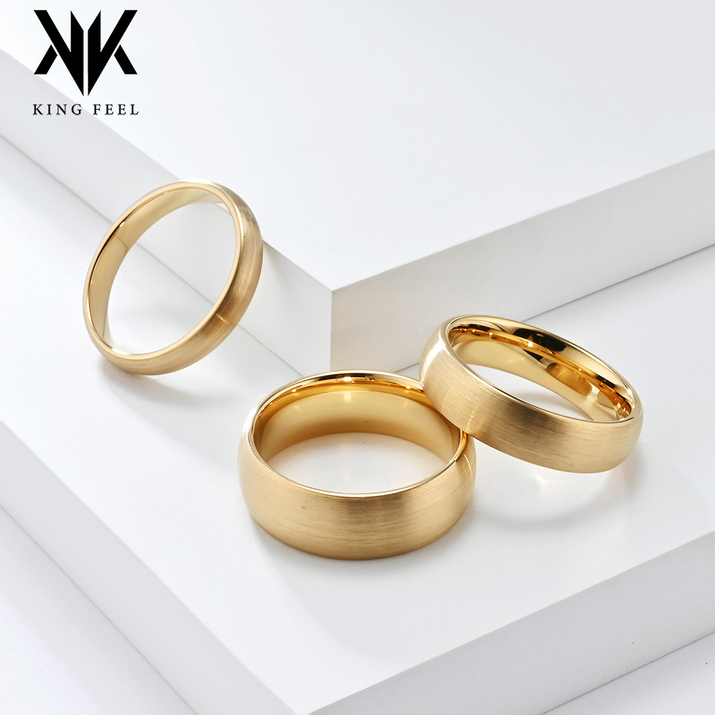 Neutral Style 468mm Matte Tungsten Steel Ring, Simple, Fashionable, High-End, Gender-Neutral Couple Tungsten Gold Ring