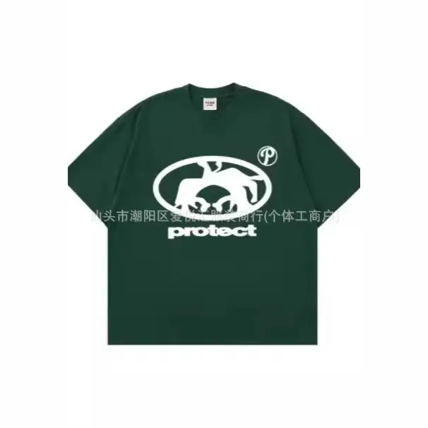 Cross-border foreign trade personalized street trend versatile printed T-shirt men and women gothic loose T-shirt casual hip-hop short-sleeved