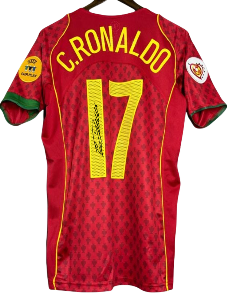 04 Portuguese Ronaldo football printed signed  jersey shirt