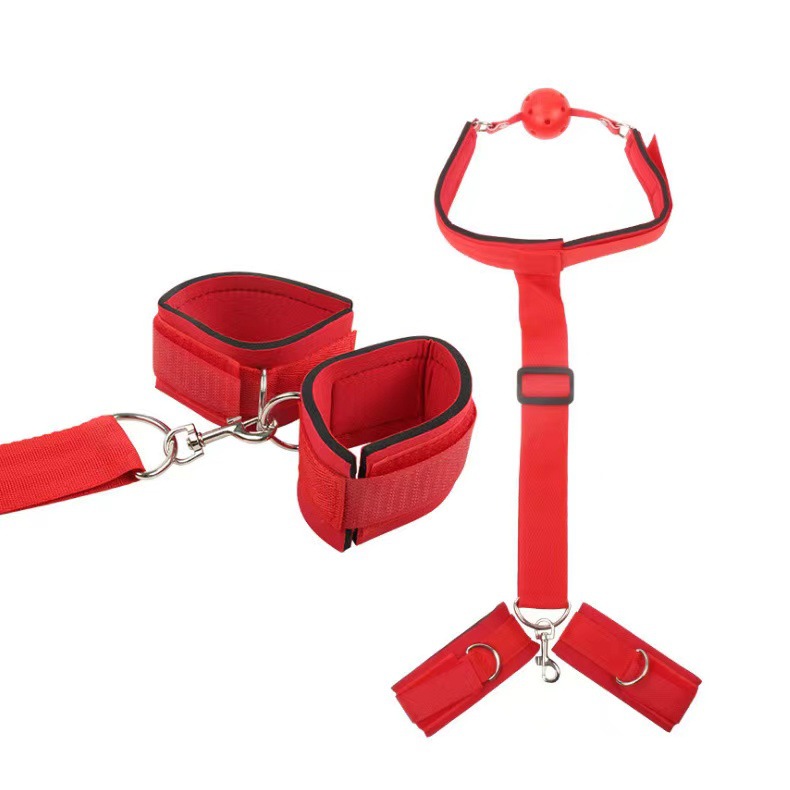 Adult SM products alternative female binding neck handcuffs backhand plug husband and wife sex toys wholesale