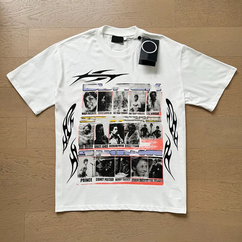 In-Stock Hellstar Studios Resurretion Tee Niche Trendy Brand Vintage Distressed Unisex Short-Sleeve