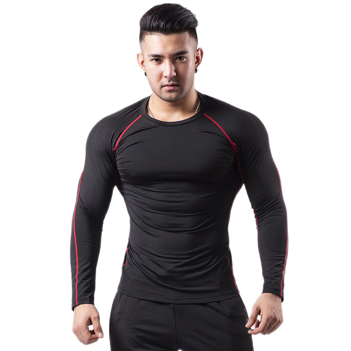 2026 Cross-Border Fitness Clothing for Men in Spring and Summer, High-Elastic Breathable Pro Quick-Drying Clothing, Training and Running Sportswear