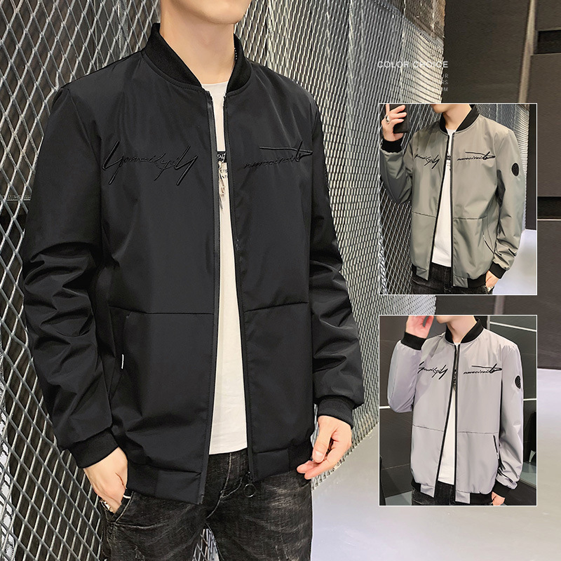 Jacket Men's Spring and Autumn Top Korean Fashionable Men's Baseball Suit Spring New Men's Sports Casual Thin Jacket