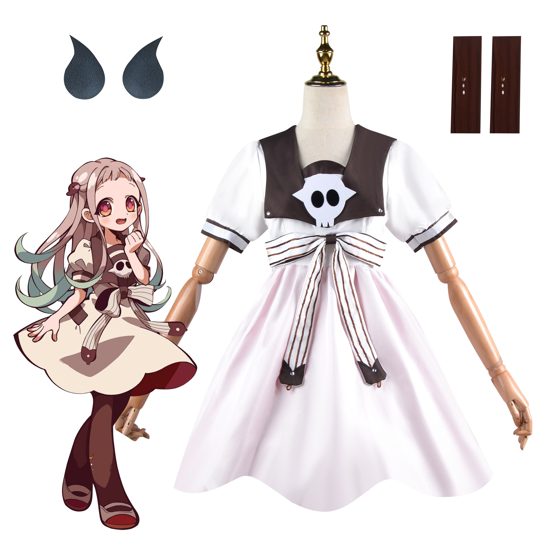 Jibaku Shounen Hanako-Kun Cosplay Costume Yashiro Nene Dress Outfit Cos Costume Nene Cosplay Outfit