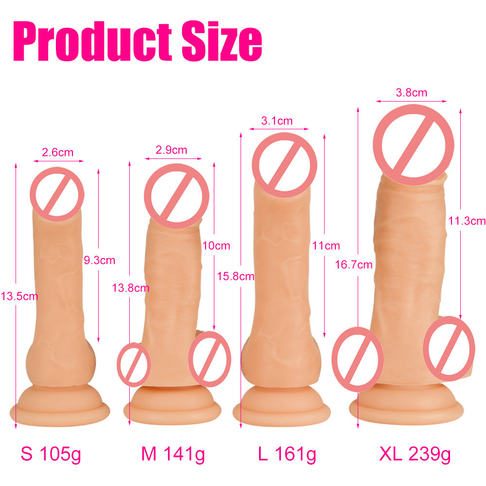 Female manual masturbation super soft silicone simulation penis large and medium small size dildo adult sex products