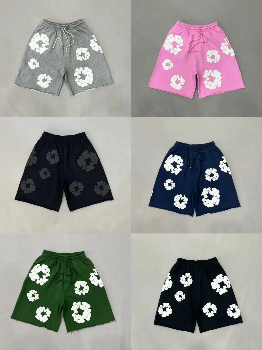 Denim Tears The Cotton Wreath Shorts Navy | DENIM-TEARS-00020 | Laced