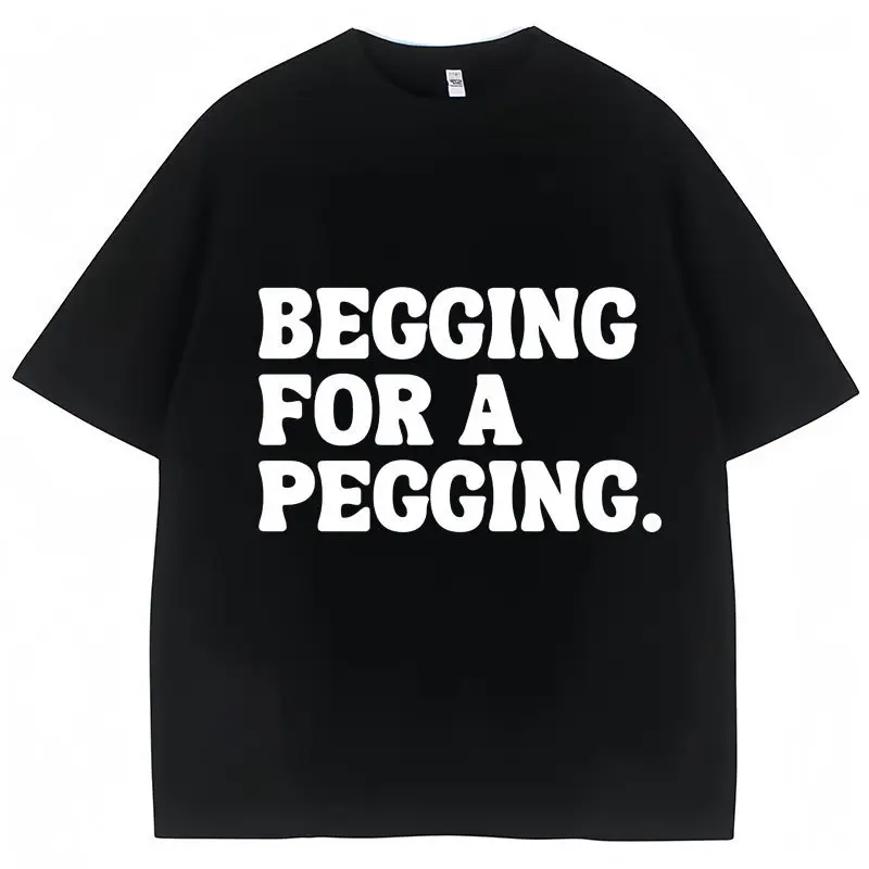 Funnyaspringpegginglettershirt-Printtsummbeggingfor