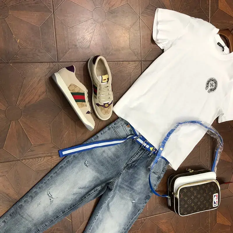 Summer New Style Sanskrit Print Short-Sleeve Cross T-Shirt for Men, American Trendy High Street Fashion Brand Niche Design Tee
