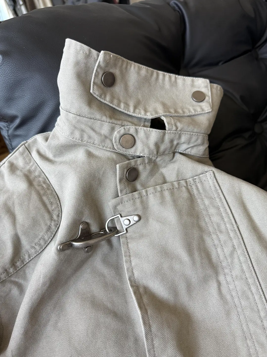 Distressed Deconstructed Airplane Buckle Lapel Jacket for Men and Women, Autumn American Retro Short Wide Workwear Coat, Trendy Brand Flight Suit