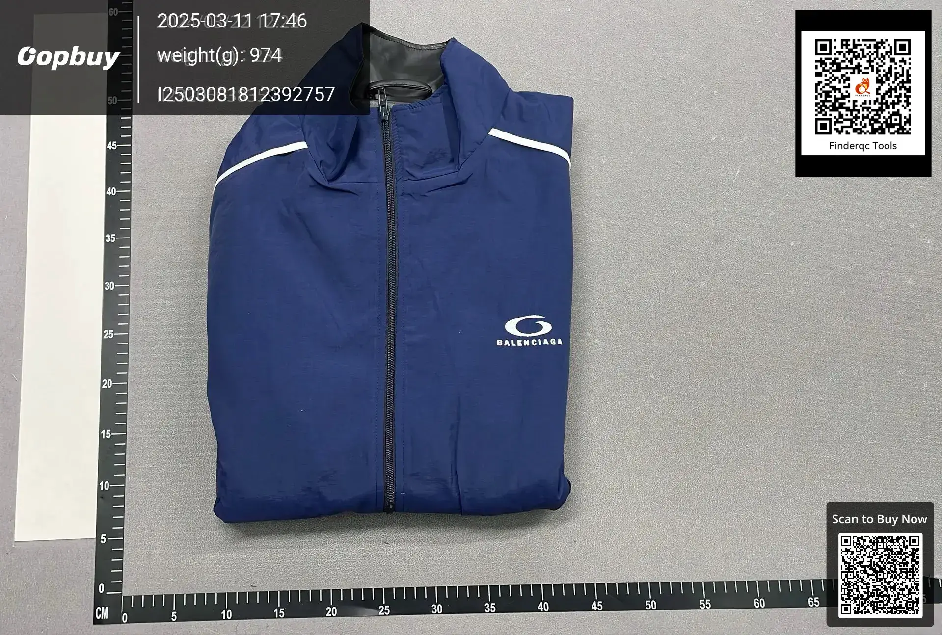 Balenciaga Navy Reversible Jacket