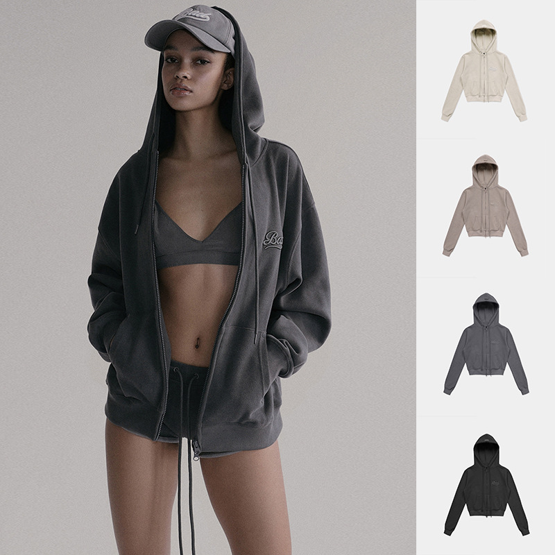 Korean Badblood Bcac Series Loose Sweatshirt Women's Jacket Hooded Casual American Retro Top Trendy