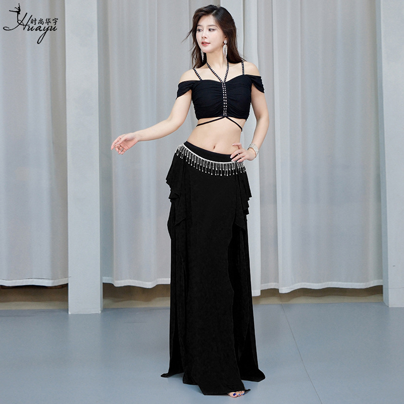 2025 Belly Dance Practice Clothes Spring and Summer New Long Skirt Suit Hot Diamond Sexy Oriental Dance Performance Clothes Performance Clothes