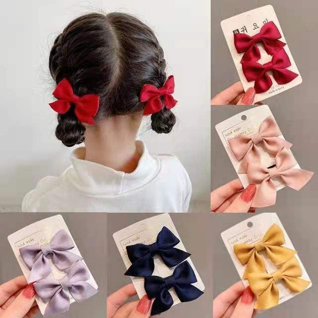 Bowknot headdress children's hairpin female cute princess hairpin Korean girl jewelry side clip hair accessories wholesale