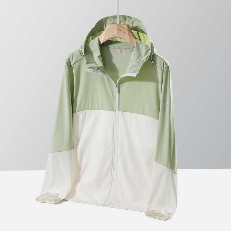 2026 New Color-Blocked Sun Protection Jacket for Men and Women, Ice-Feel Quick-Dry Skin Jacket for Couples, Outdoor Uv Protection