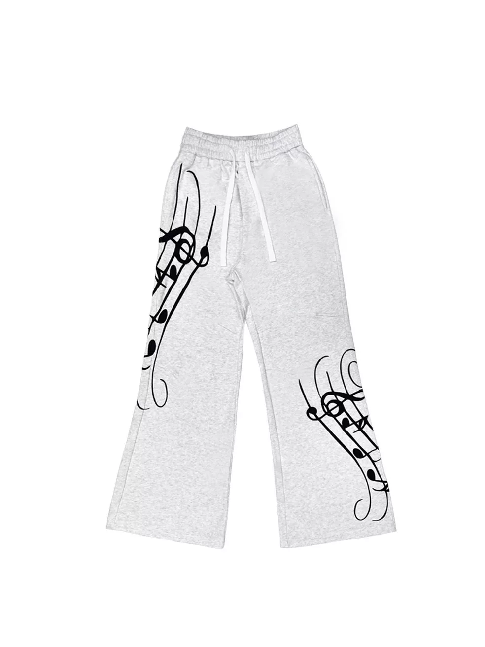 Chai (Disassembled) Sports Music Score Embroidery Original Design Street Embroidery Casual Versatile Loose Sweatpants