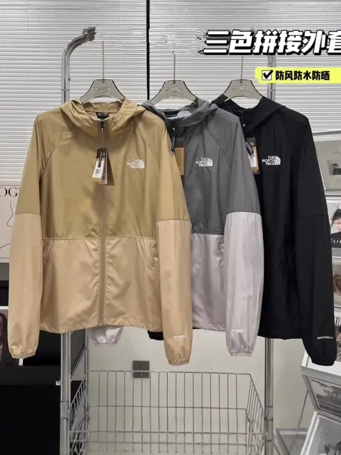 Cross-Border Wholesale Summer Sun Protection Clothing North Face Hooded Skin Clothing Tnf Embroidered Logo Trendy Brand Sports Outdoor Light and Thin
