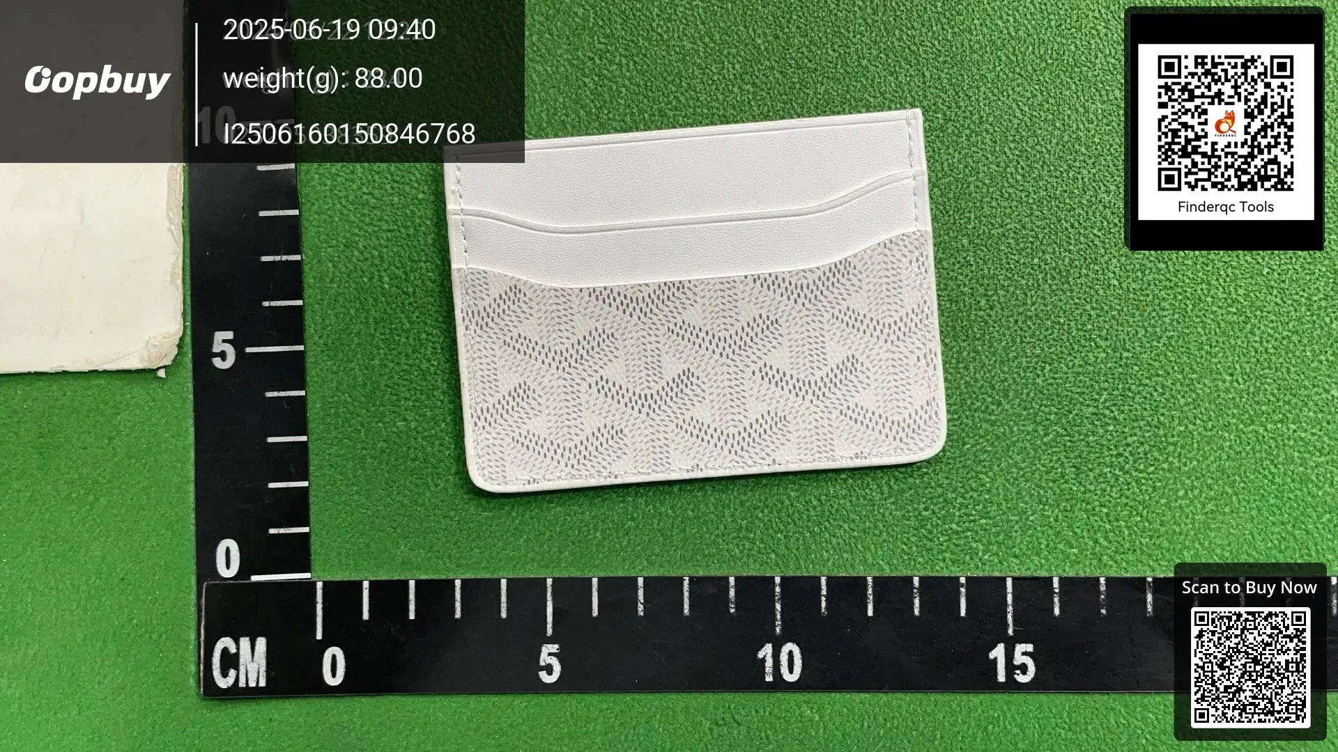 Goyard card holder white