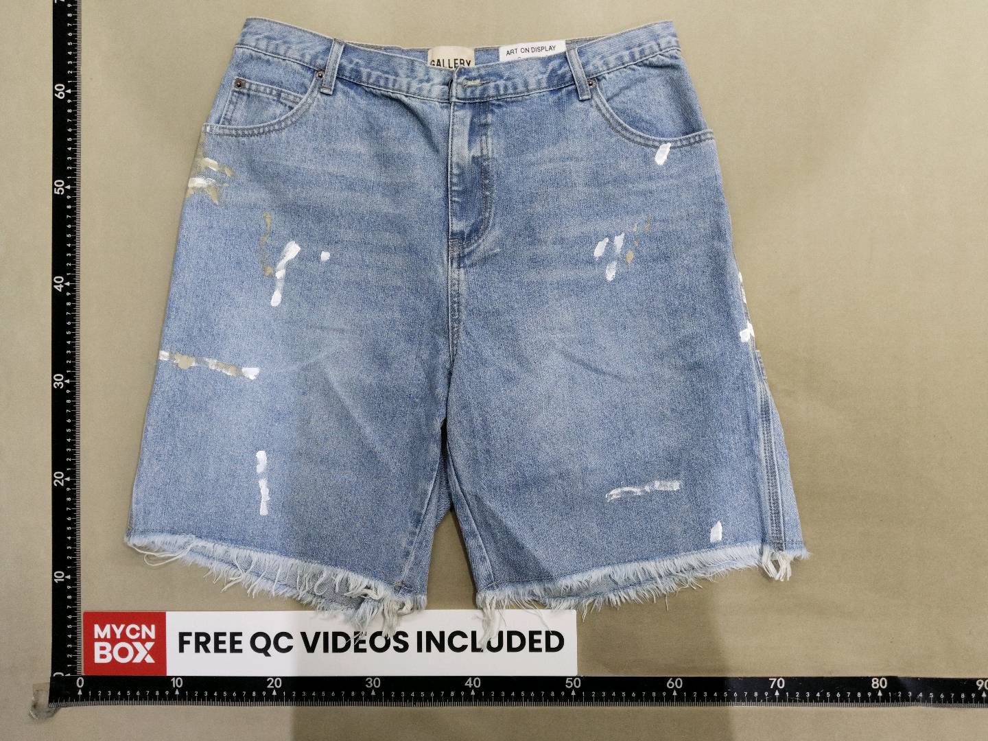 26 Cross-Border European and American Trendy Brand Gallery Dept Washed Hand-Painted Splatter Denim Shorts Unisex High Street Five-Point Pants QC