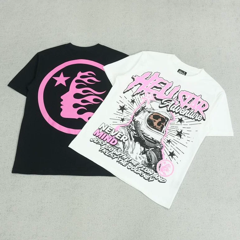 HE short sleeved astronaut print pink Q381