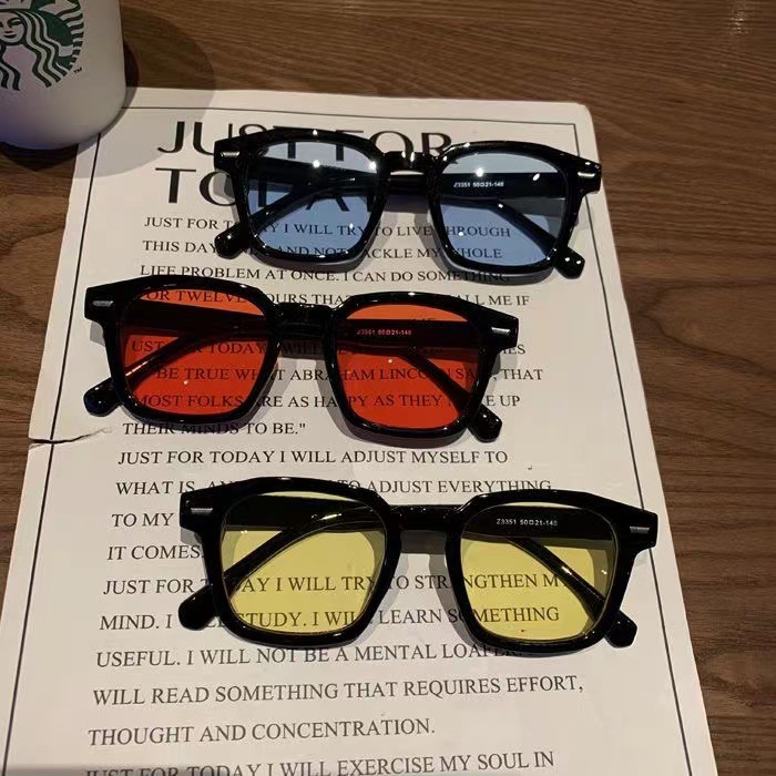 New Cross-Border Retro Sunglasses Korean Style Women's Sunglasses Fashionable Personality Rice Nail Square Sunglasses Internet Celebrity Same Style