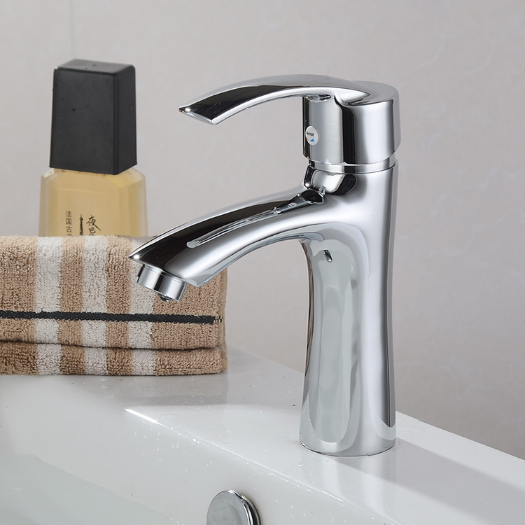 Copper Washbasin Faucet Bathroom Washbasin Table Basin Ceramic Basin Hot and Cold Single Hole Washbasin Faucet Household