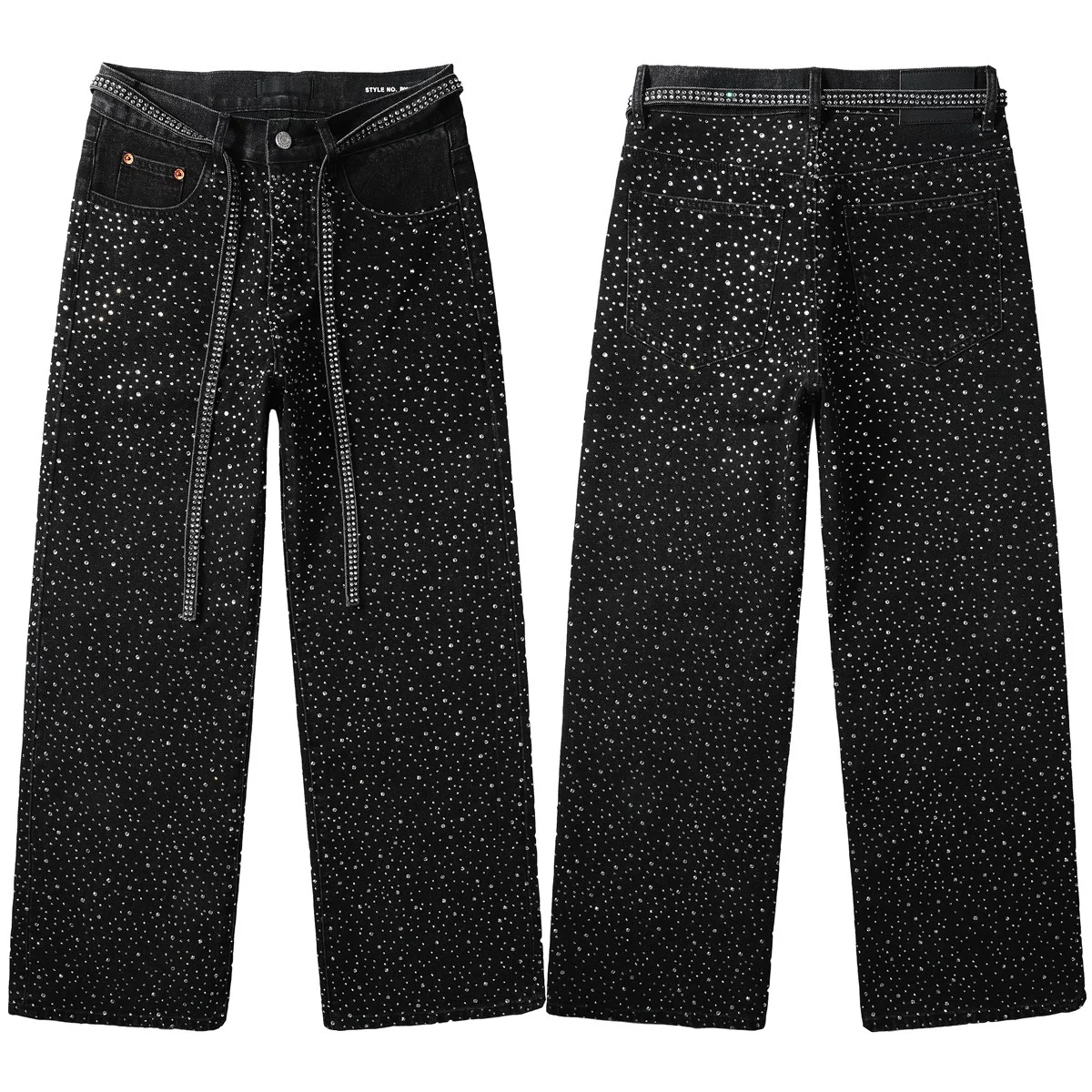 Designer Jeans American Retro Hip-Hop Street Fashion Personality Casual Stretch Slim Fit Pants Jeans