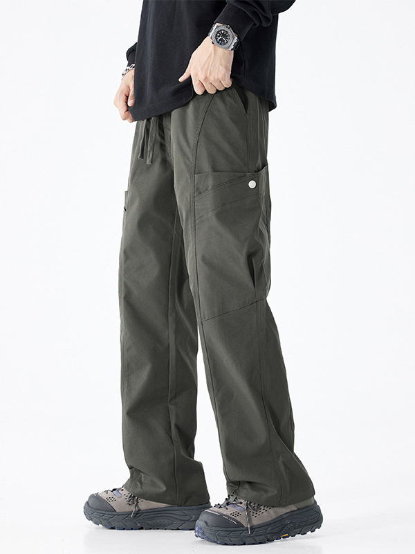 Mingge | American Style Trendy Brand Loose Paratrooper Pants Men's Trendy All-match Wide Leg Casual Straight Overalls Men's