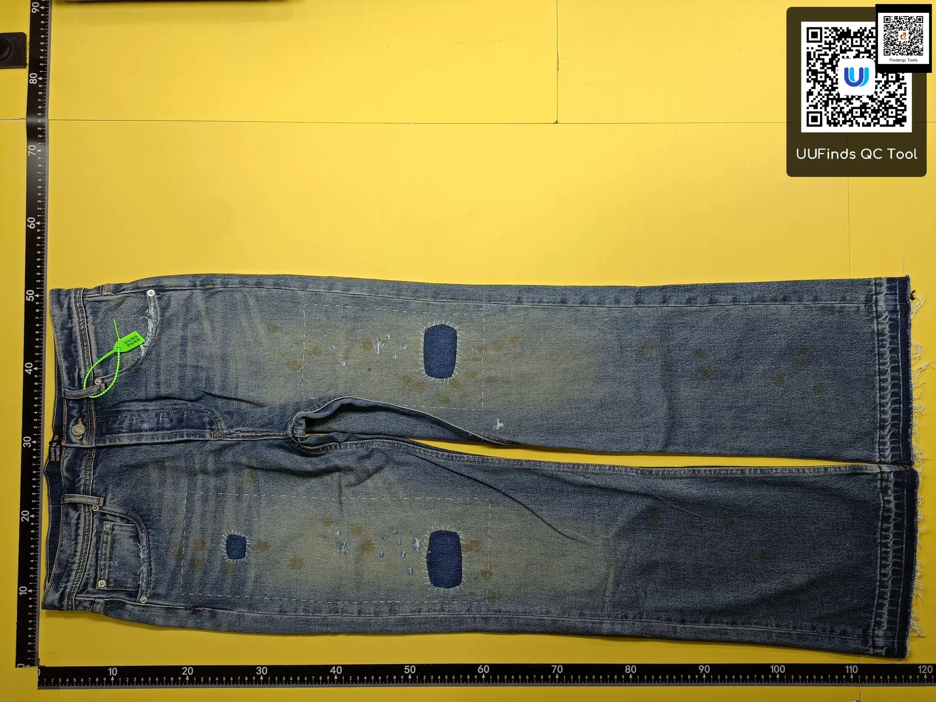 Erd Melancholic Rich Second Generation Erd24Ss Spring and Summer Blue Water Patch Denim