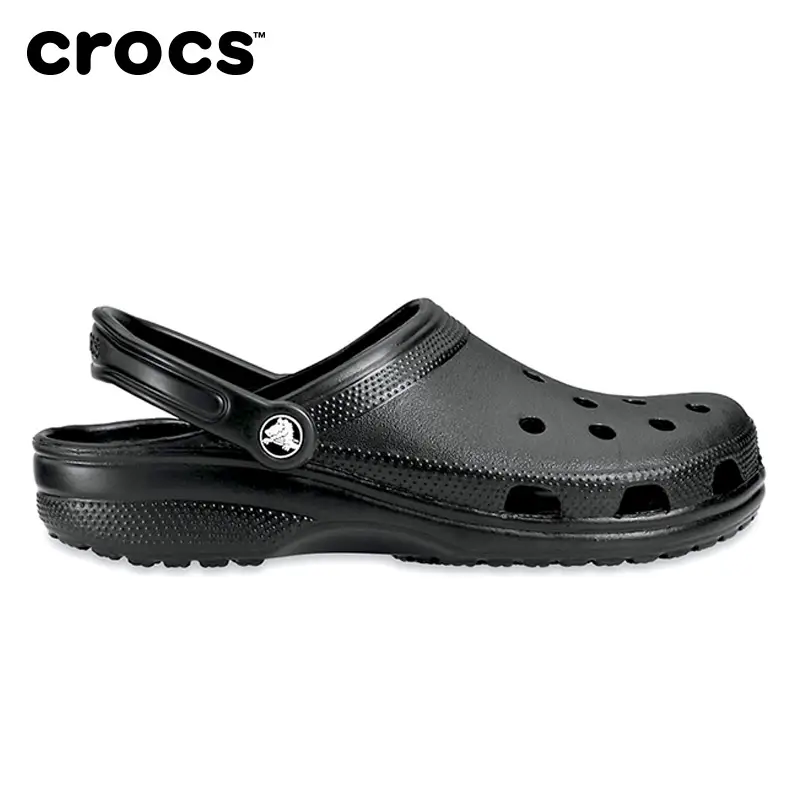 Official Flagship Store Crocs Crocs Classic Clogs for Men and Women Summer White Beach Shoes Toe-Toe Sandals