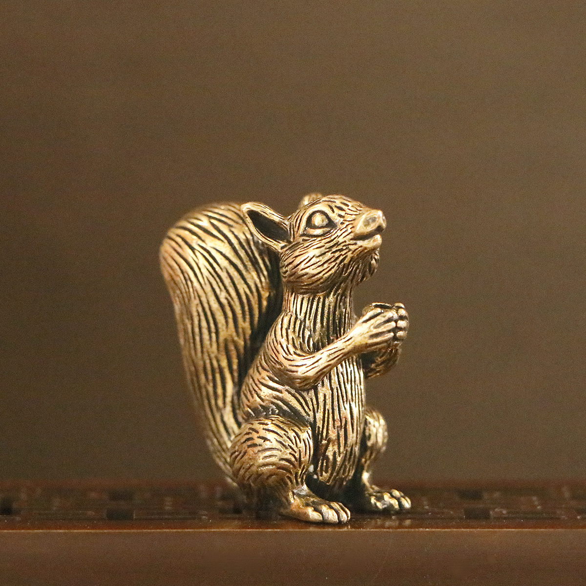 Brass Vintage Squirrel Fragrant Ornaments Crafts Zen Copper Ornaments Cross-border Animal Desktop Decoration Small Ornaments