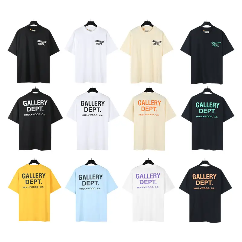 American New Style 25 Trendy Brand Gallery Dept Printed Loose High-Quality Short-Sleeved T-Shirt for Young Men and Women