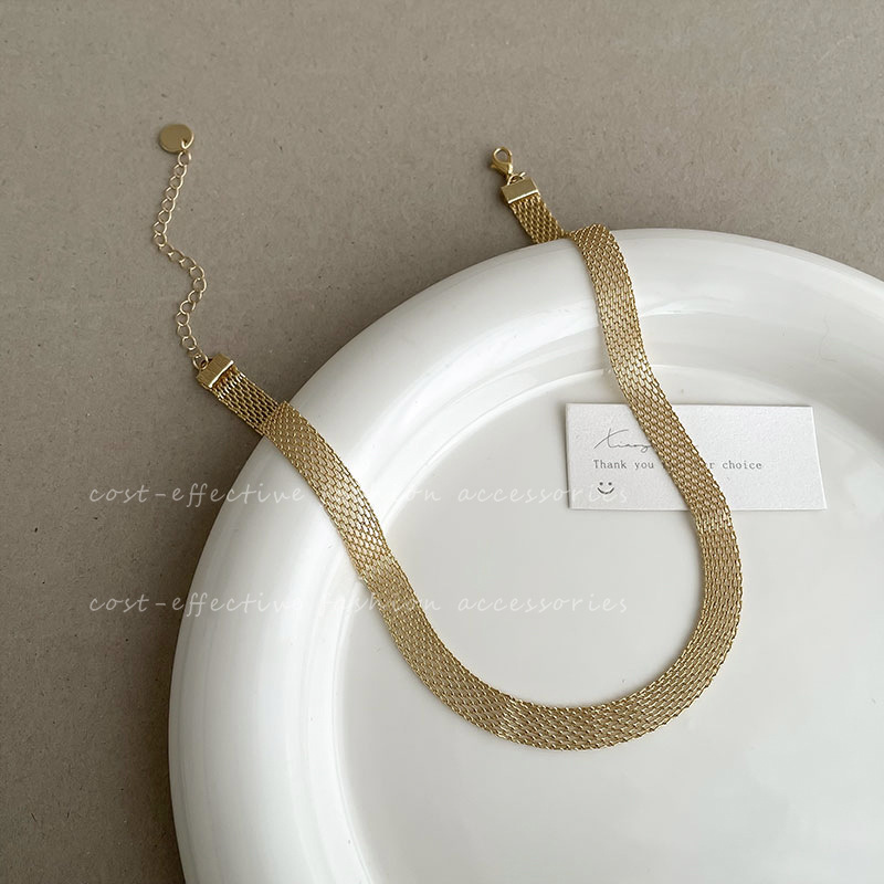 European and American choker collar neck chain clavicle chain exaggerated metal necklace accessories for women 2023 New