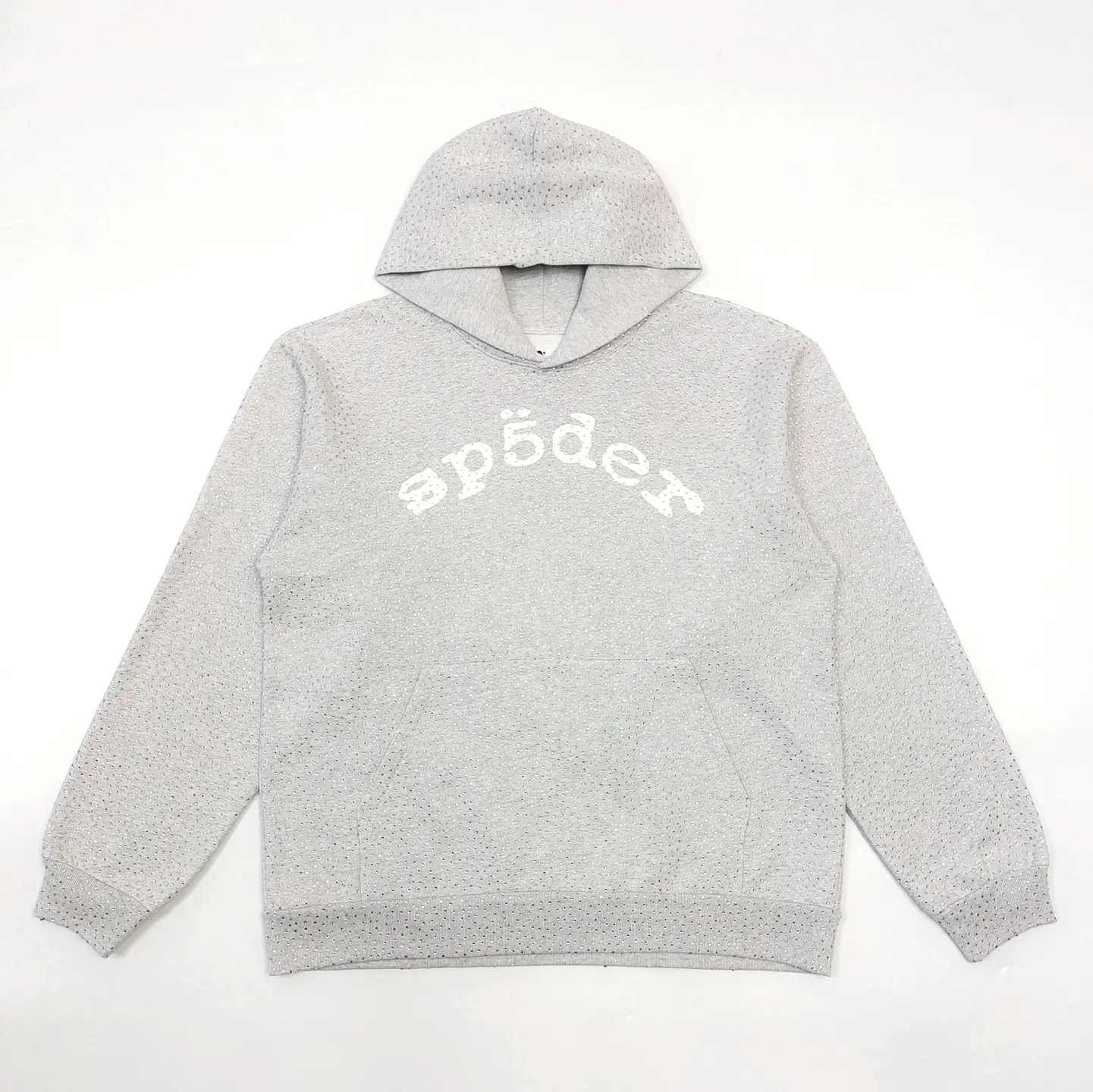Sp5der Diamond Letter Print Sweatshirt High Street Trendy Hoodie